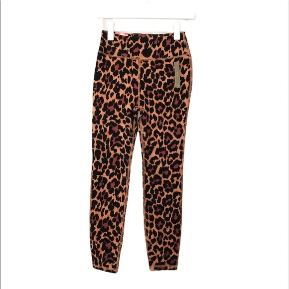 New J. CREW Weekend High-Rise Leopard Legging 7/8 Brown Orange Black AS045 Sz S - Picture 7 of 13